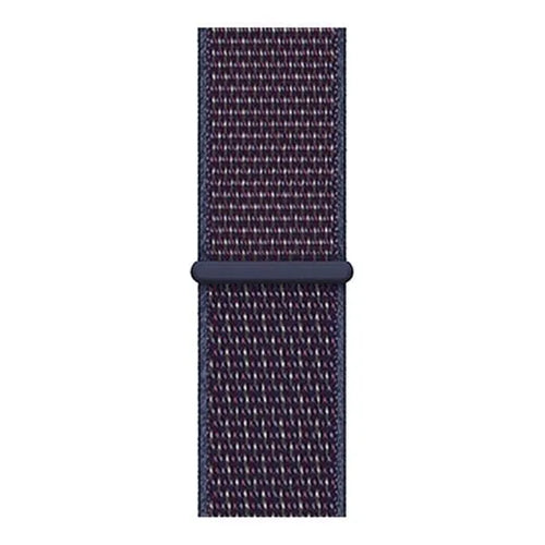Nylon Strap, indigo, laid flat, joined, direct top view