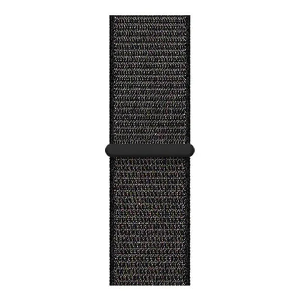 Nylon Strap, black, laid flat, joined, direct top view