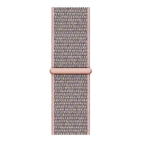 Nylon Strap, pink sand, laid flat, joined, direct top view