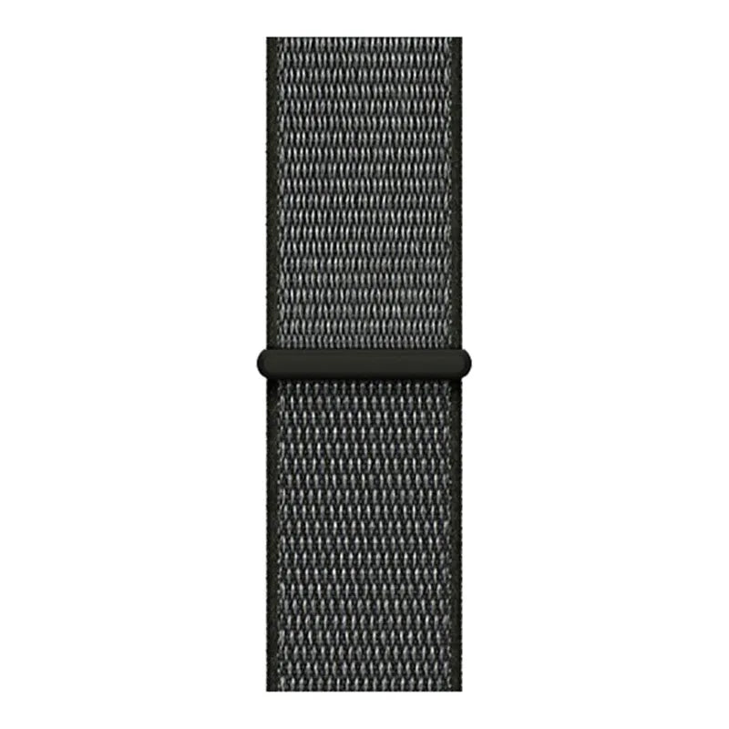 Nylon Strap, green, laid flat, joined, direct top view
