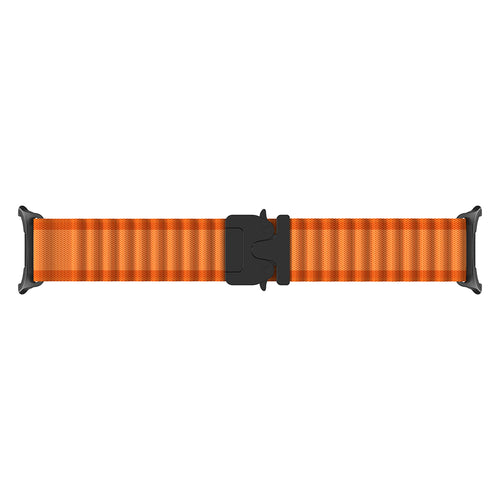 Correa nylon Outdoor con hebilla-P Samsung Galaxy Watch 8 Classic (naranja/negro)