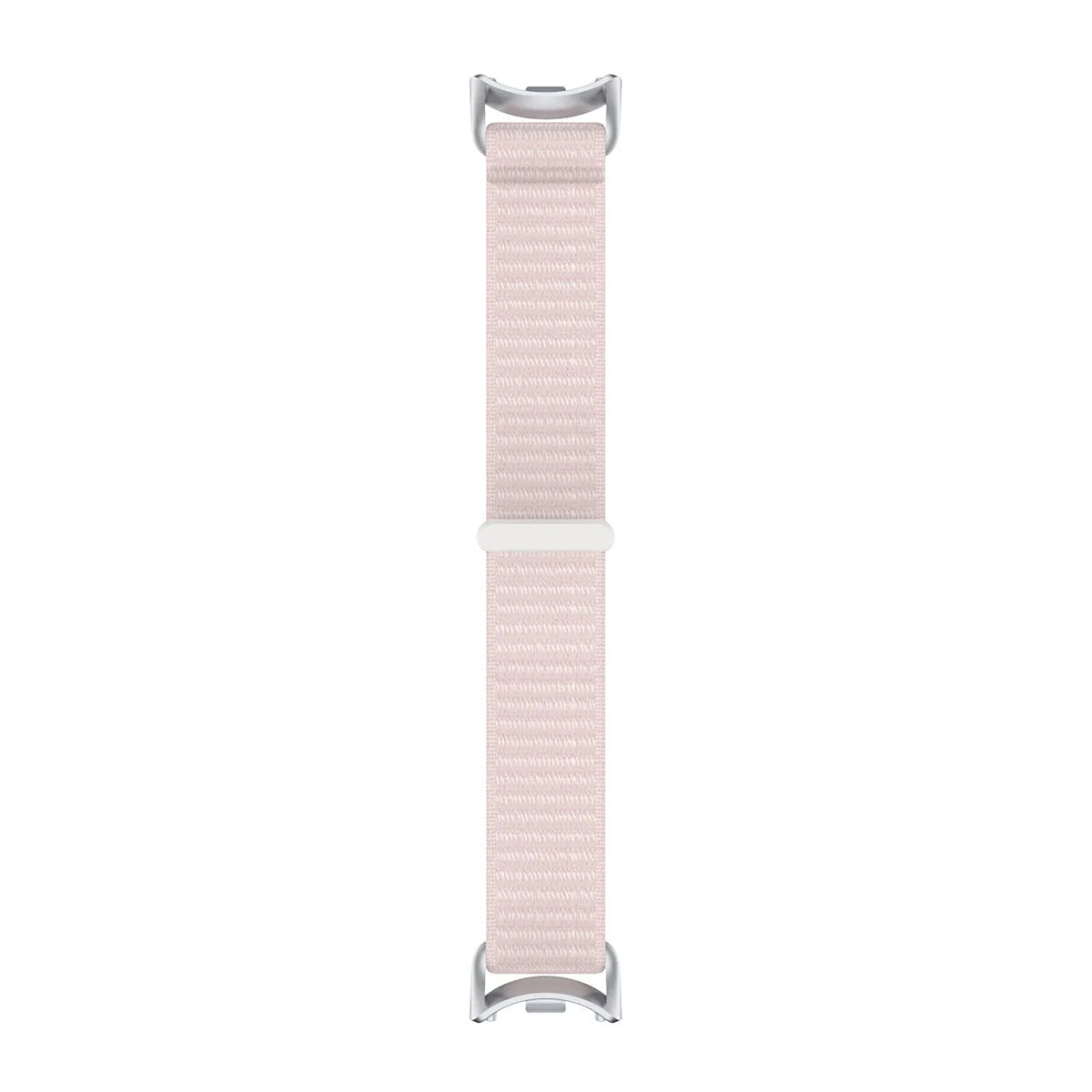 Modern Nylon Strap, light pink, laid flat, joined, direct top view