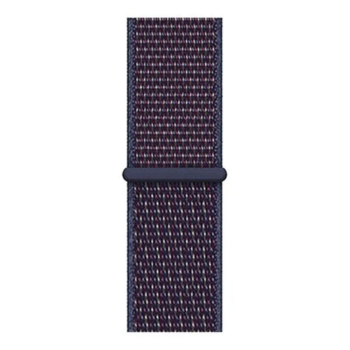 Nylon Strap, indigo blue, laid flat, joined, direct top view