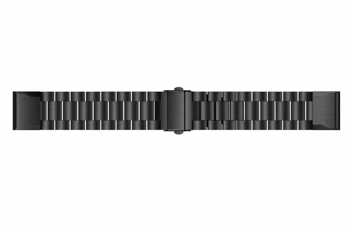 Steel Strap, black, laid flat, joined, direct top view