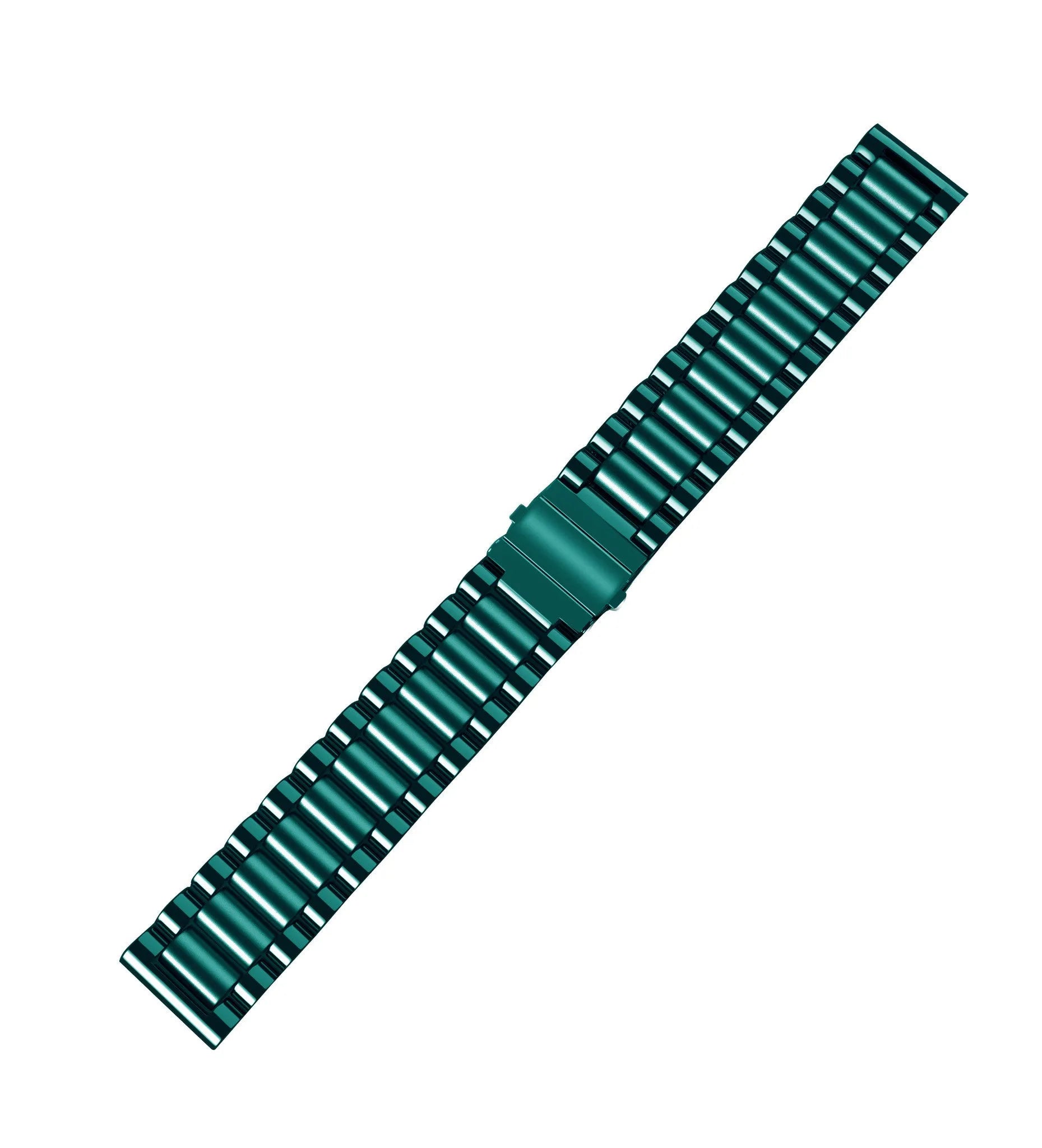 Steel Strap, green, laid flat, joined, direct top view