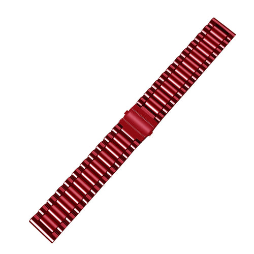 Steel Strap, wine red, laid flat, joined, direct top view