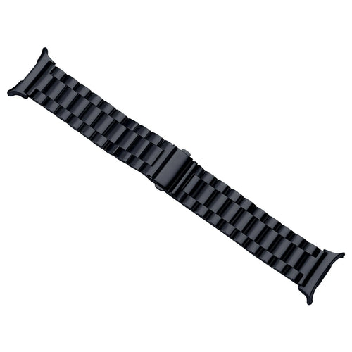 Steel Strap, titanium grey, laid flat, joined, direct top view