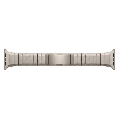 One Bead Titanium Strap, laid flat, joined, direct top view