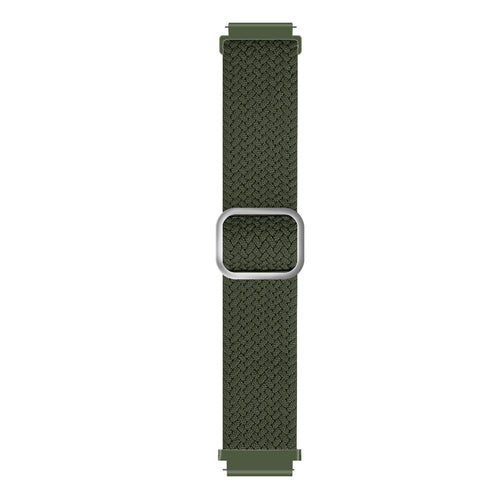 Nylon Adjustable Braided Strap, green, laid flat, joined, direct top view