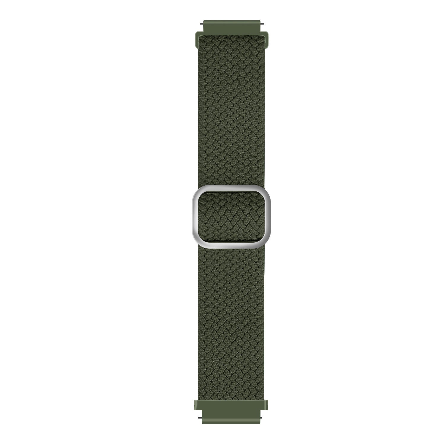 Nylon Adjustable Braided Strap, green, laid flat, joined, direct top view