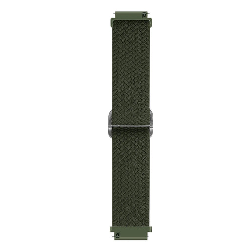 Nylon Adjustable Braided Strap, green, laid flat, joined, direct top view