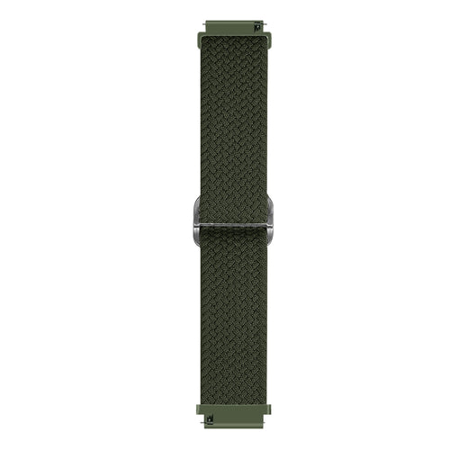 Nylon Adjustable Braided Strap, green, laid flat, joined, direct top view
