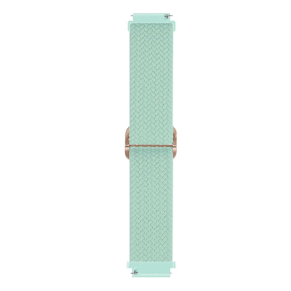 Nylon Adjustable Braided Strap, turquoise, laid flat, joined, direct top view