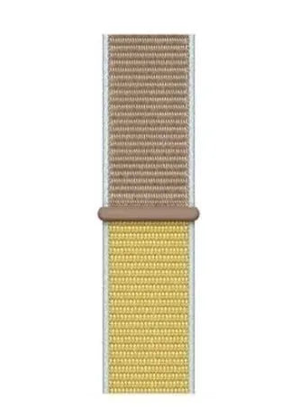 Nylon Strap, camel, laid flat, joined, direct top view