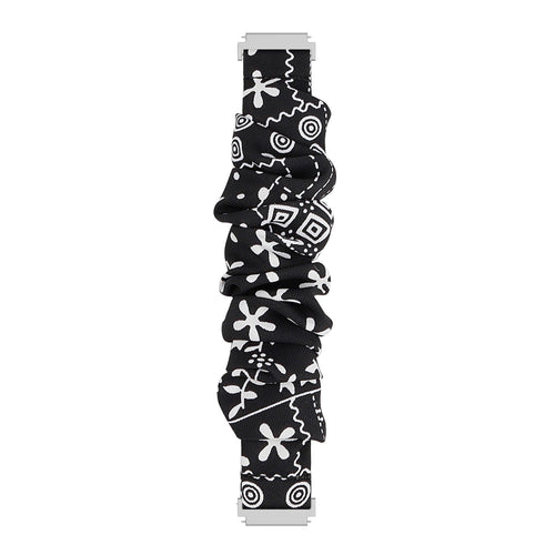 Samsung Galaxy Watch FE Scrunchie Armband (Schwarz Mischung)