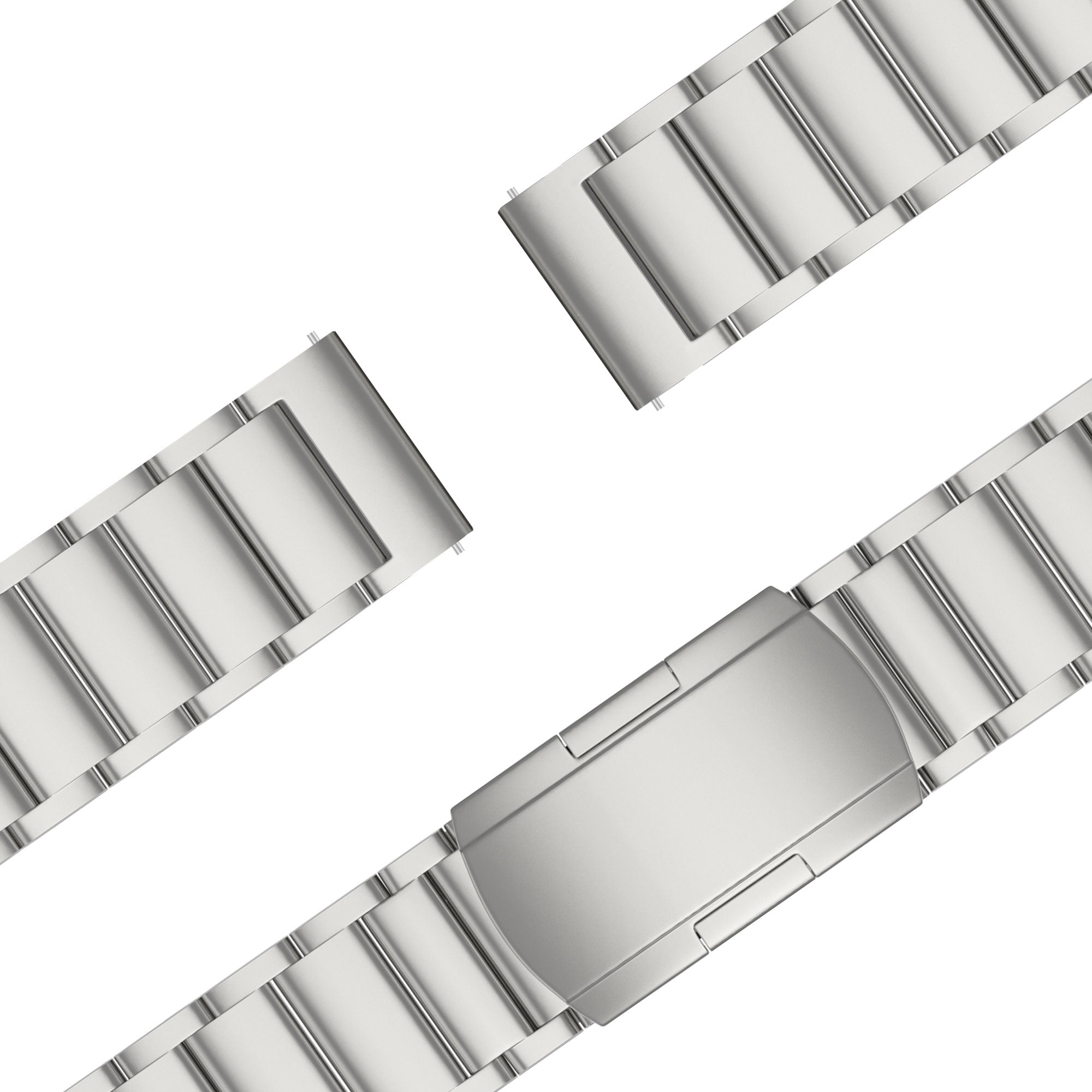 Bandz Garmin Vivoactive 4 Titanium Link Strap (Silver)