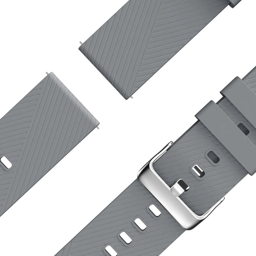 Silicone Strap 'Deluxe', laid flat, separate parts, top and underside view