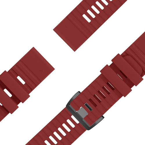 Bandz Garmin Forerunner 745 siliconen band met gesp (rood)