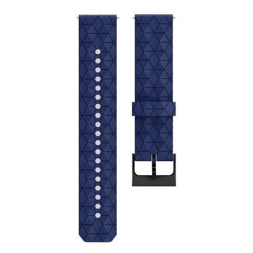 Withings ScanWatch 2 - 42mm silicone hexa band (donkerblauw)