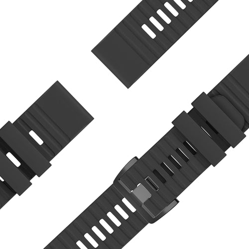 Bandz Garmin Forerunner 745 siliconen band met gesp (zwart)