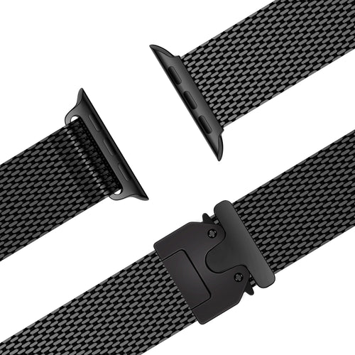 Bandz Apple Watch Ultra Milanese Loop Strap P-Buckle (Black)