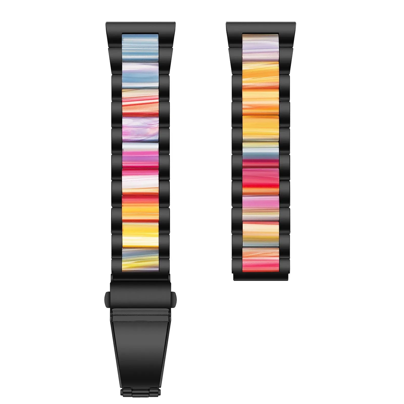 Amazfit Active Steel Resin Strap (Black/Colourful)