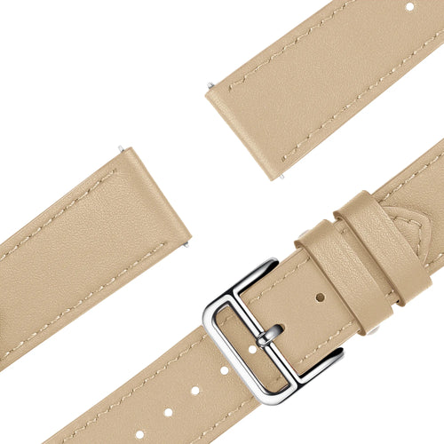 Bandz Garmin Forerunner 265s Lederarmband 'Deluxe' (Milk Tea)