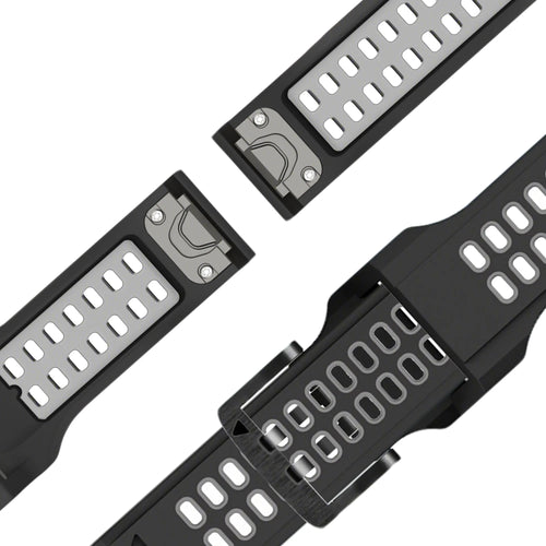 Bandz Garmin Forerunner 965 Buckled Sport Strap (Black/Grey)
