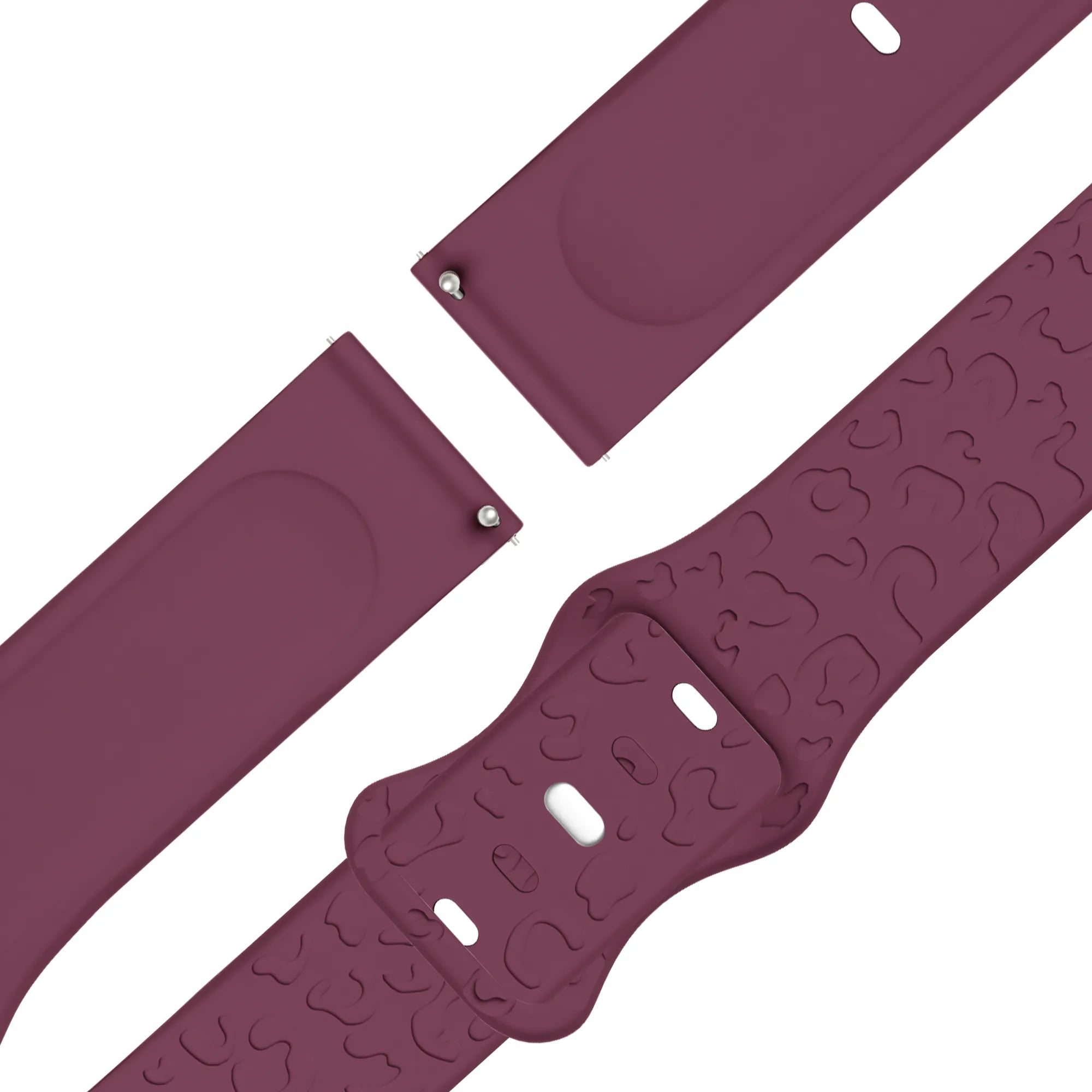 Bandz Garmin Bounce 2 Silicone Strap 'Leopard' (Wine Red)