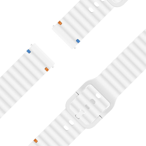 Bandz Garmin Bounce 2 siliconen band 'Wave' (wit)