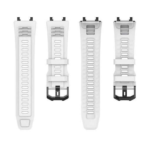 Silicone Strap, laid flat, separate parts, top and underside view