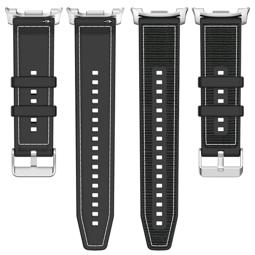 Bracelet nylon hybride Samsung Galaxy Watch 8 Classic (noir)