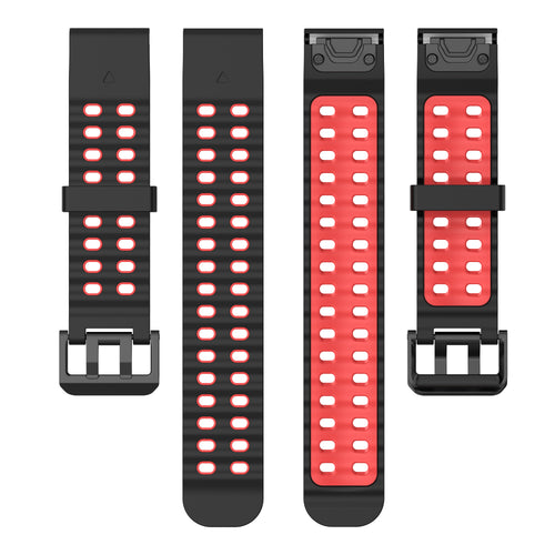 Garmin Epix Gen 2 Wave Sport Strap (Black/Red)