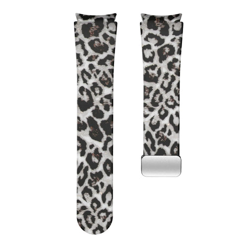 Silicone Magnetic Patterned Strap, laid flat, separate parts, top and underside view
