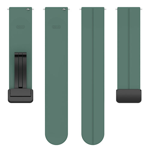 Withings Steel HR Sport D-Buckle Silicone Strap (Dark Green)