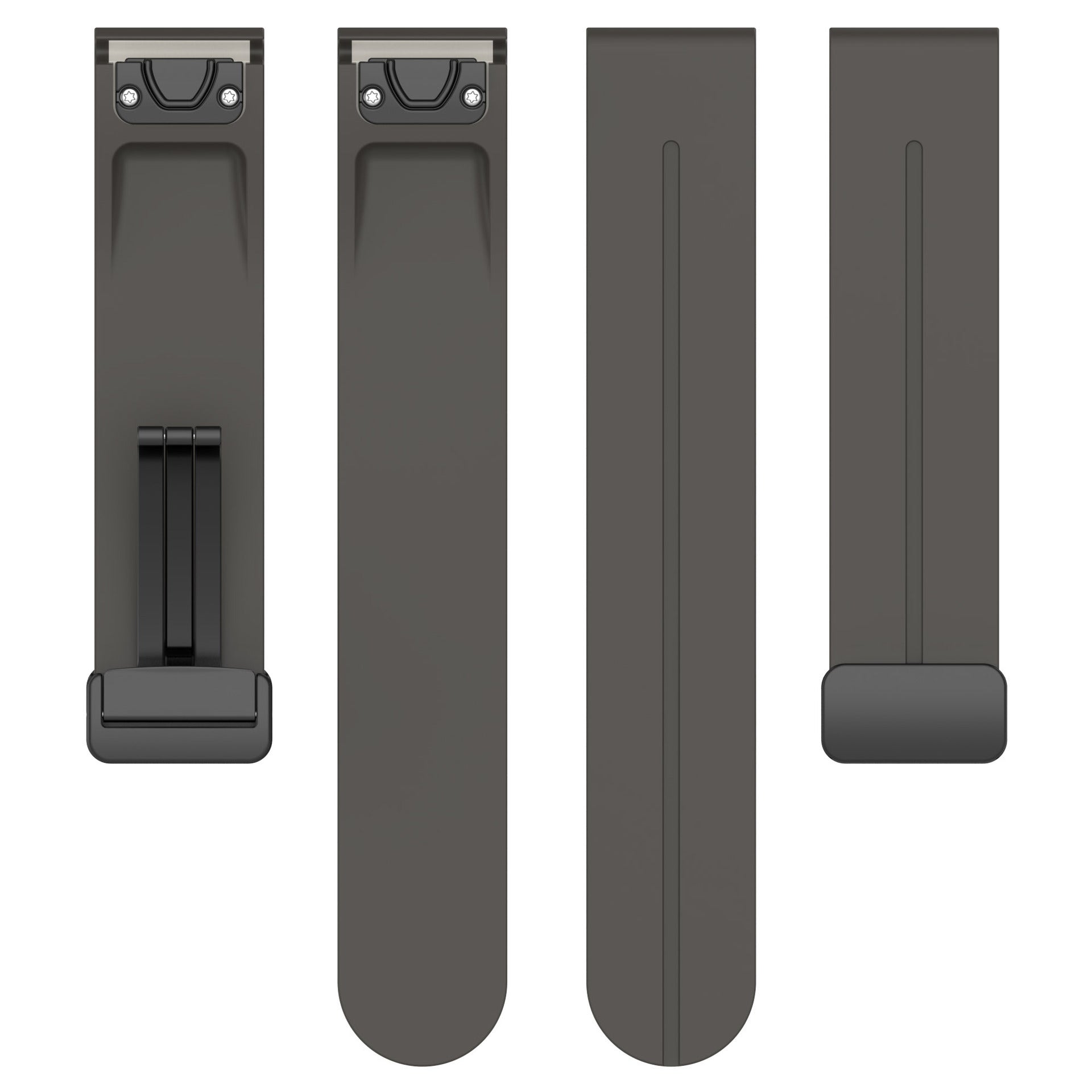 Garmin Epix Gen 2 - 47mm D-Buckle Silicone Strap (Dark Grey)