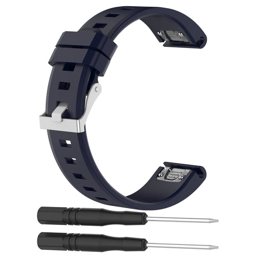 Garmin Fenix 7s Glossy Silicone Strap (Dark Blue)