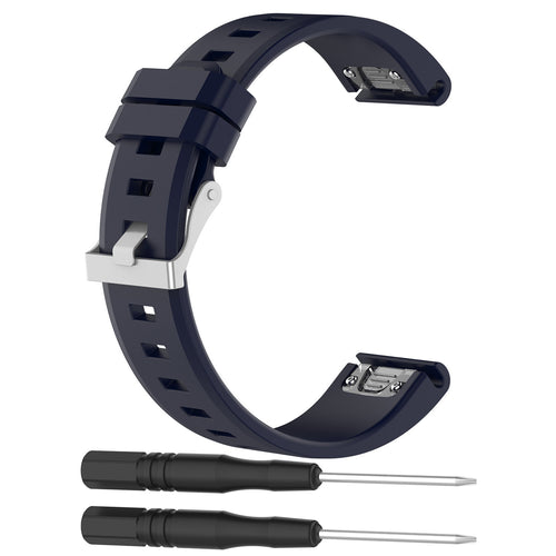 Garmin Descent Mk2S Glänzendes Silikonarmband (Dunkel Blau)