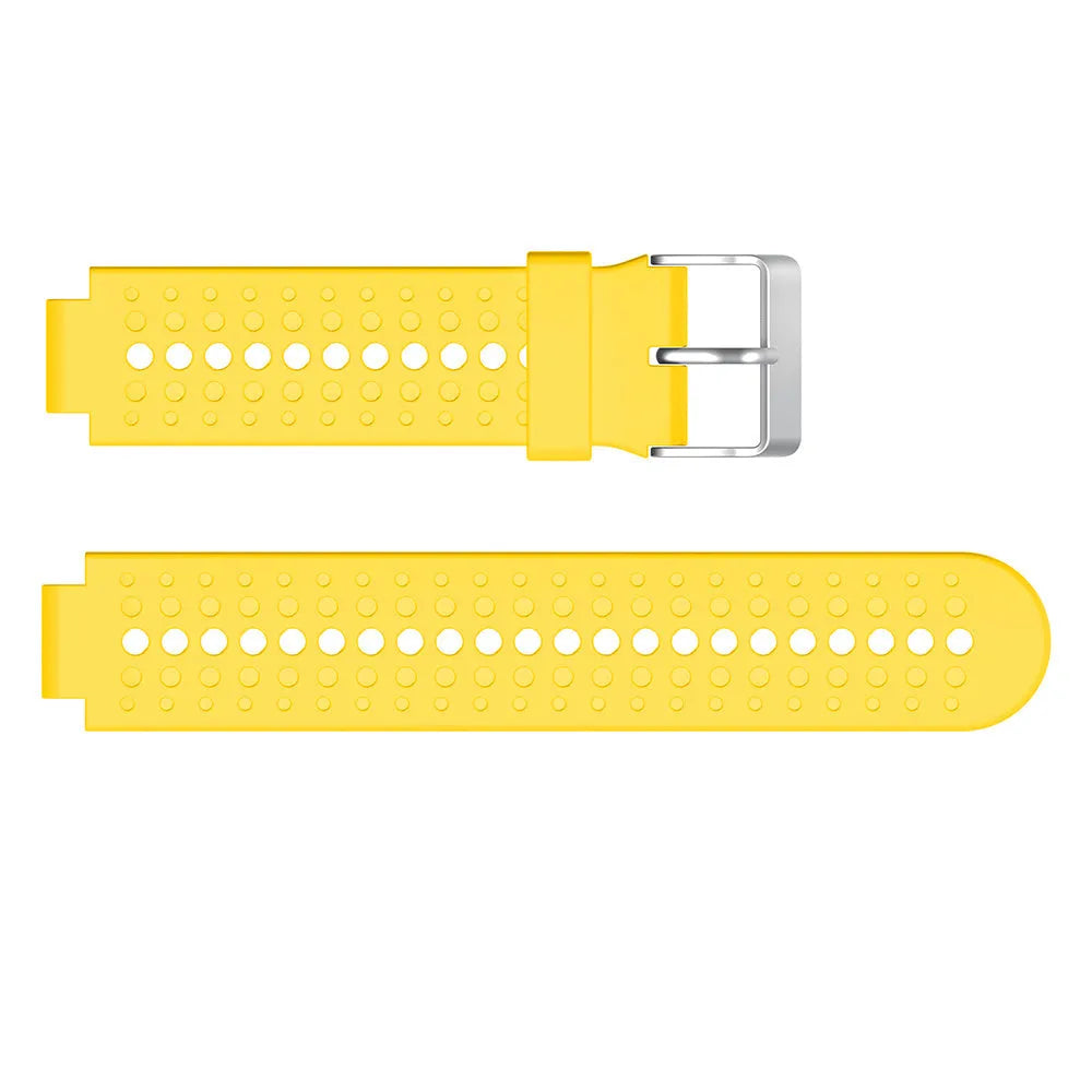 Silicone Strap, laid flat, separate parts, top and underside view