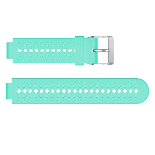 Silicone Strap, laid flat, separate parts, top and underside view