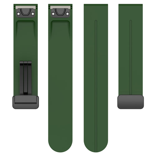 Correa silicona con hebilla-D Garmin Epix Pro (Gen 2) 47mm (verde militar)