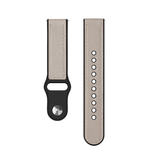Watch Strap Hybrid Leather 22mm - Quick Release (White)