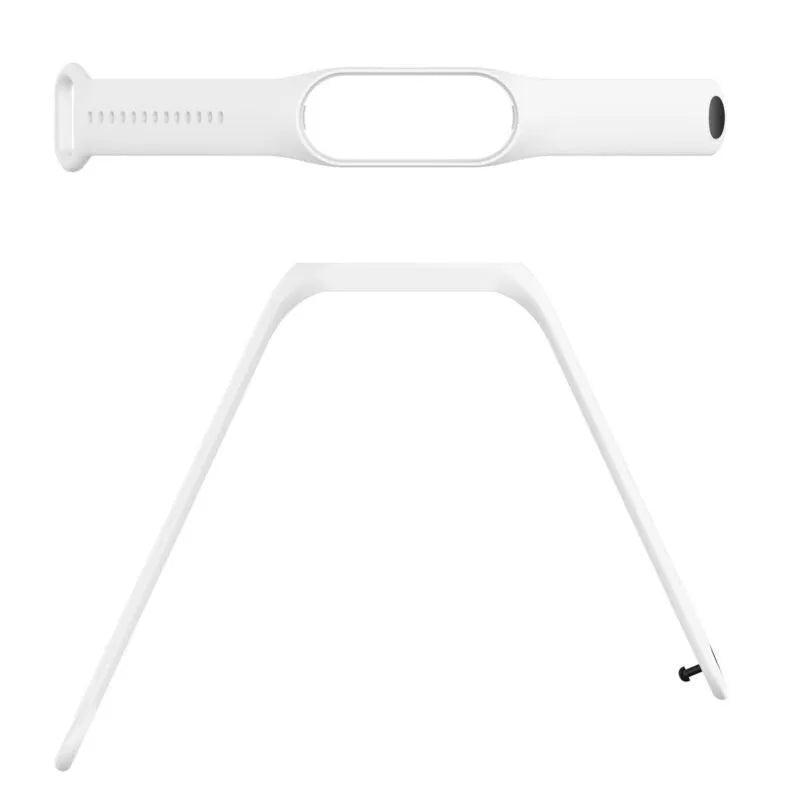 Silicone Strap, laid flat, separate parts, top and underside view