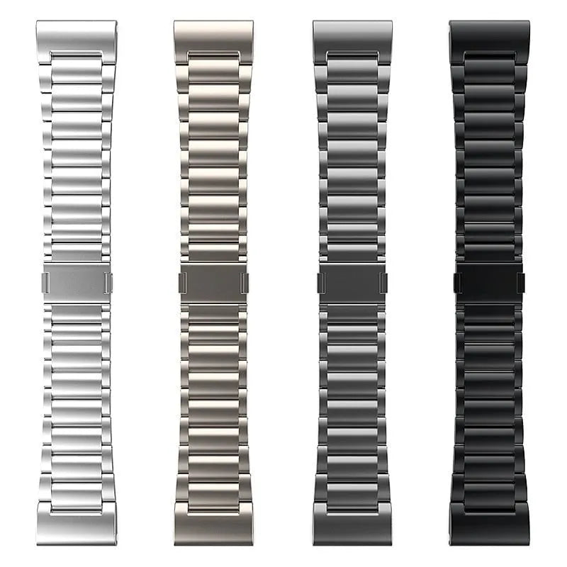 Magnetic Titanium Strap, laid flat, separate parts, top and underside view