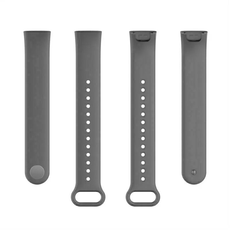 Silicone Strap, laid flat, separate parts, top and underside view
