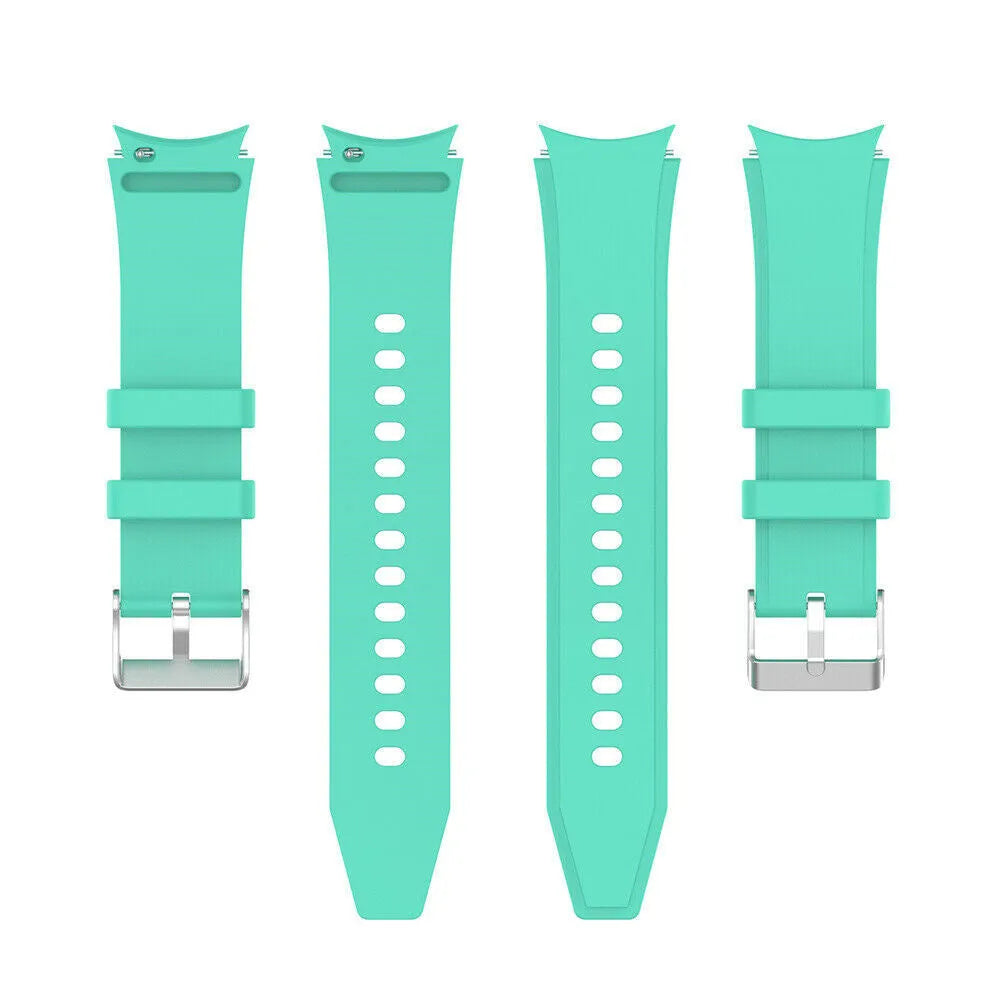 Silicone Strap 'Perfect Fit', laid flat, separate parts, top and underside view