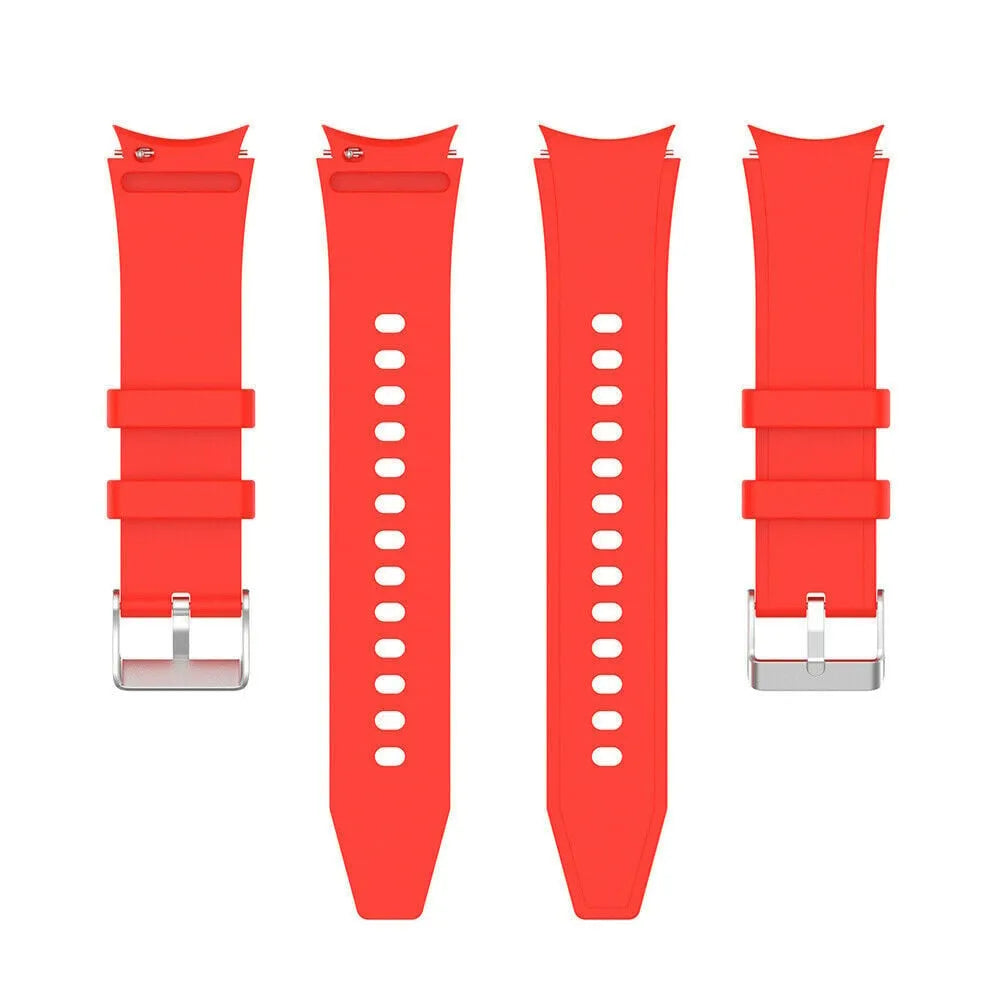 Silicone Strap 'Perfect Fit', laid flat, separate parts, top and underside view