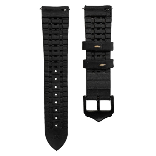 Polar Unite Silicone/Leather Strap (Black)