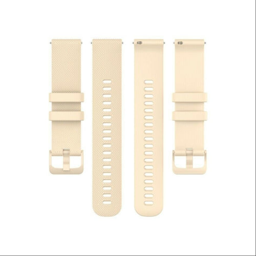Uhrenarmband luxus Silikon 20mm - Schnellverschluss (Beige)