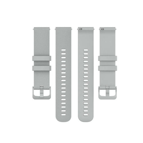 Premium Silicone Strap, laid flat, separate parts, top and underside view